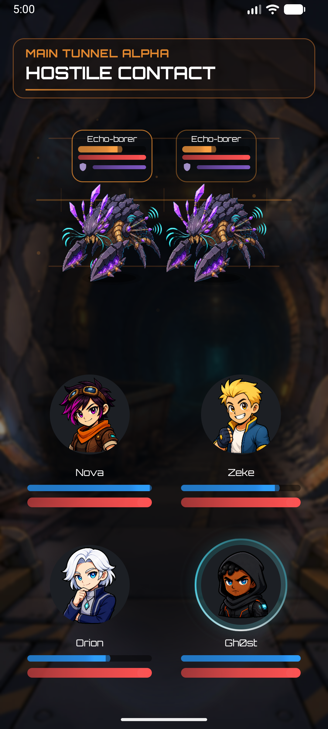 Starborn Turn-Based Combat and Ability Menu